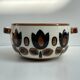 Vintage Boch "Kimono" cache-pot in earthenware – Belgium, 1950s