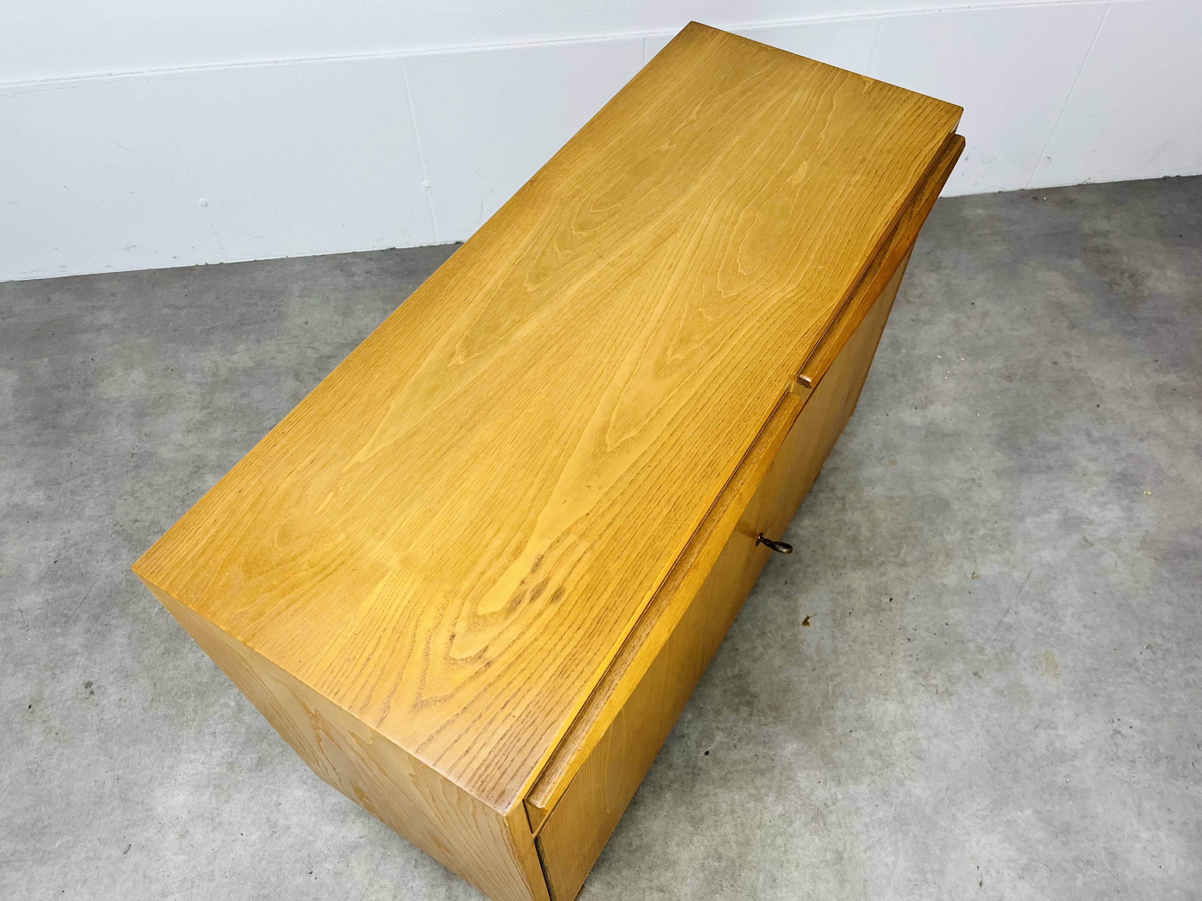 Vintage chest of drawers in Scandinavian style blond wood by Victoria Möbel Switzerland