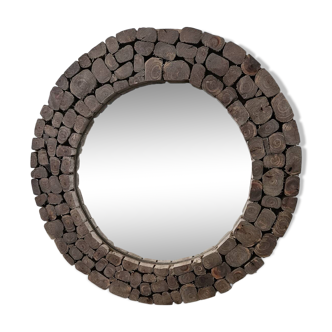 Handmade wooden mirror