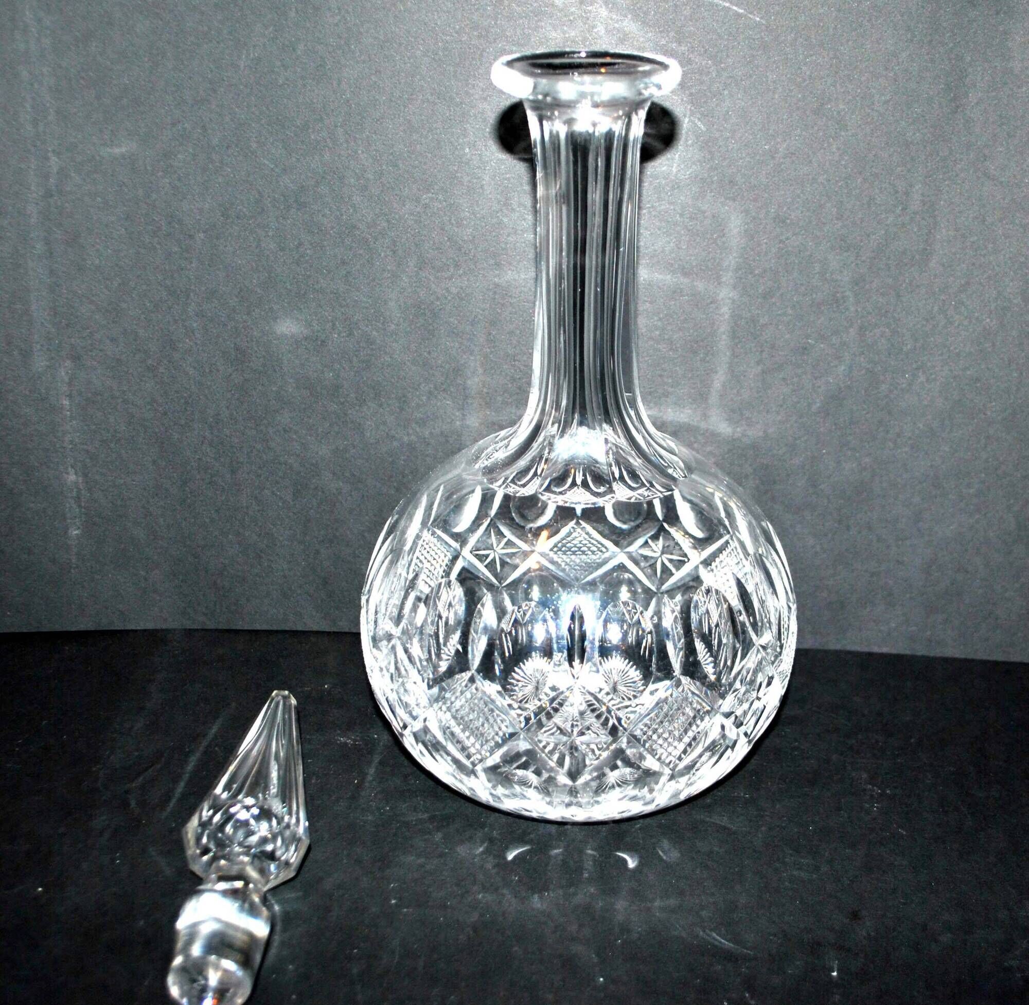 Saint-louis cut crystal carafe baccarat olive diamond bevel decoration 33 cm