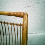 Vintage rattan magazines rack