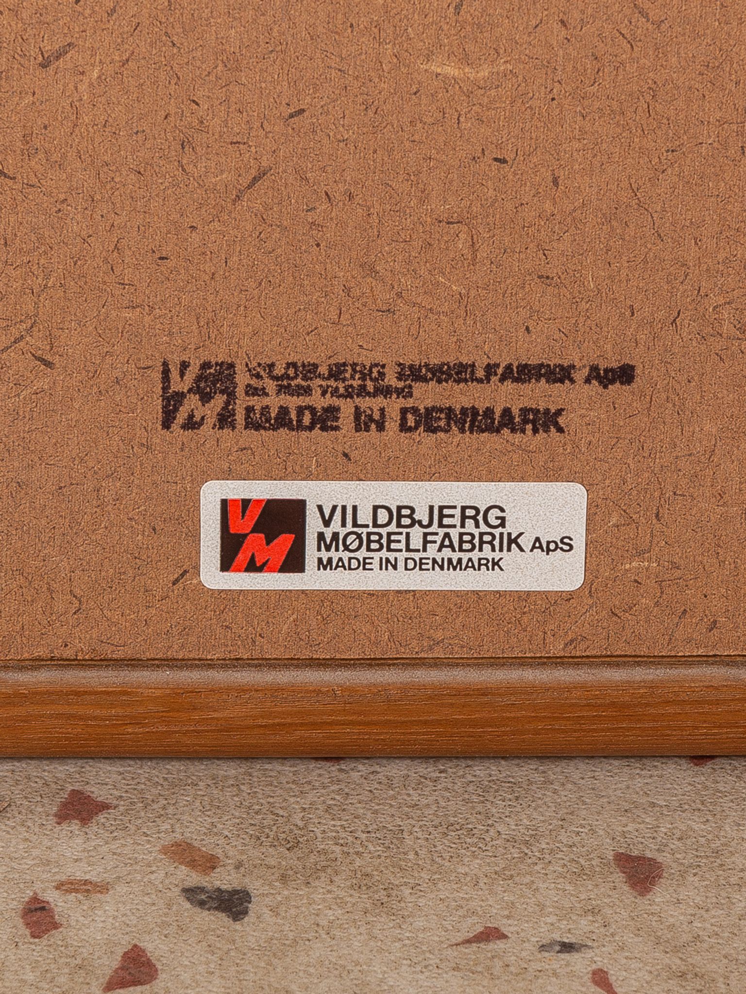 Miroir des années 1960 Vildbjerg Møbelfabrik 31x109cm