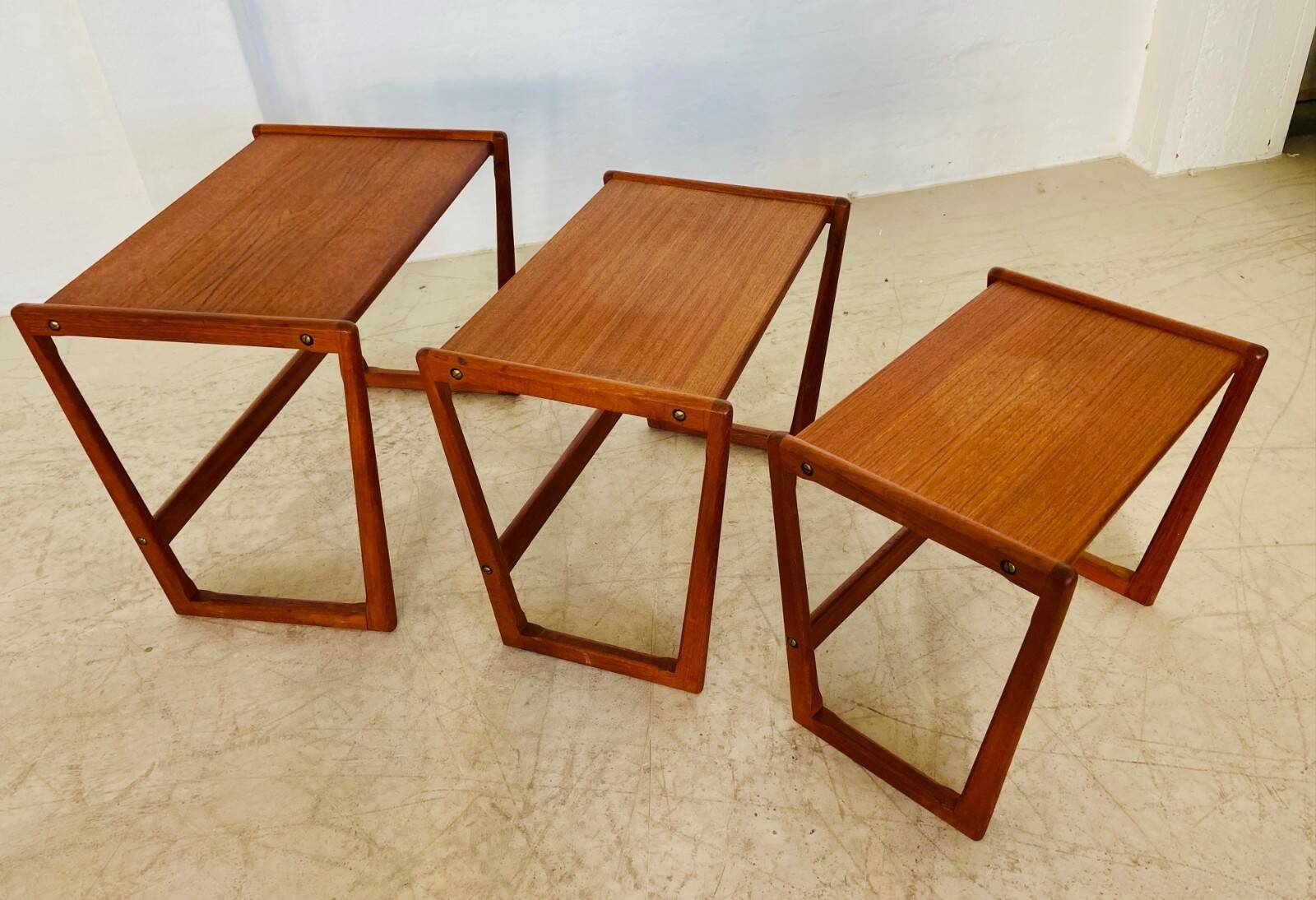 Vintage Danish mid-century retro Kai Kristiansen nesting tables 1960s