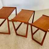 Vintage Danish mid-century retro Kai Kristiansen nesting tables 1960s