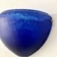 Sconces, signed, in satin blue glass paste from the 1930s