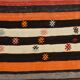 Tapis kilim vintage turc rayé multicolore à motifs géométriques, 190x320 cm