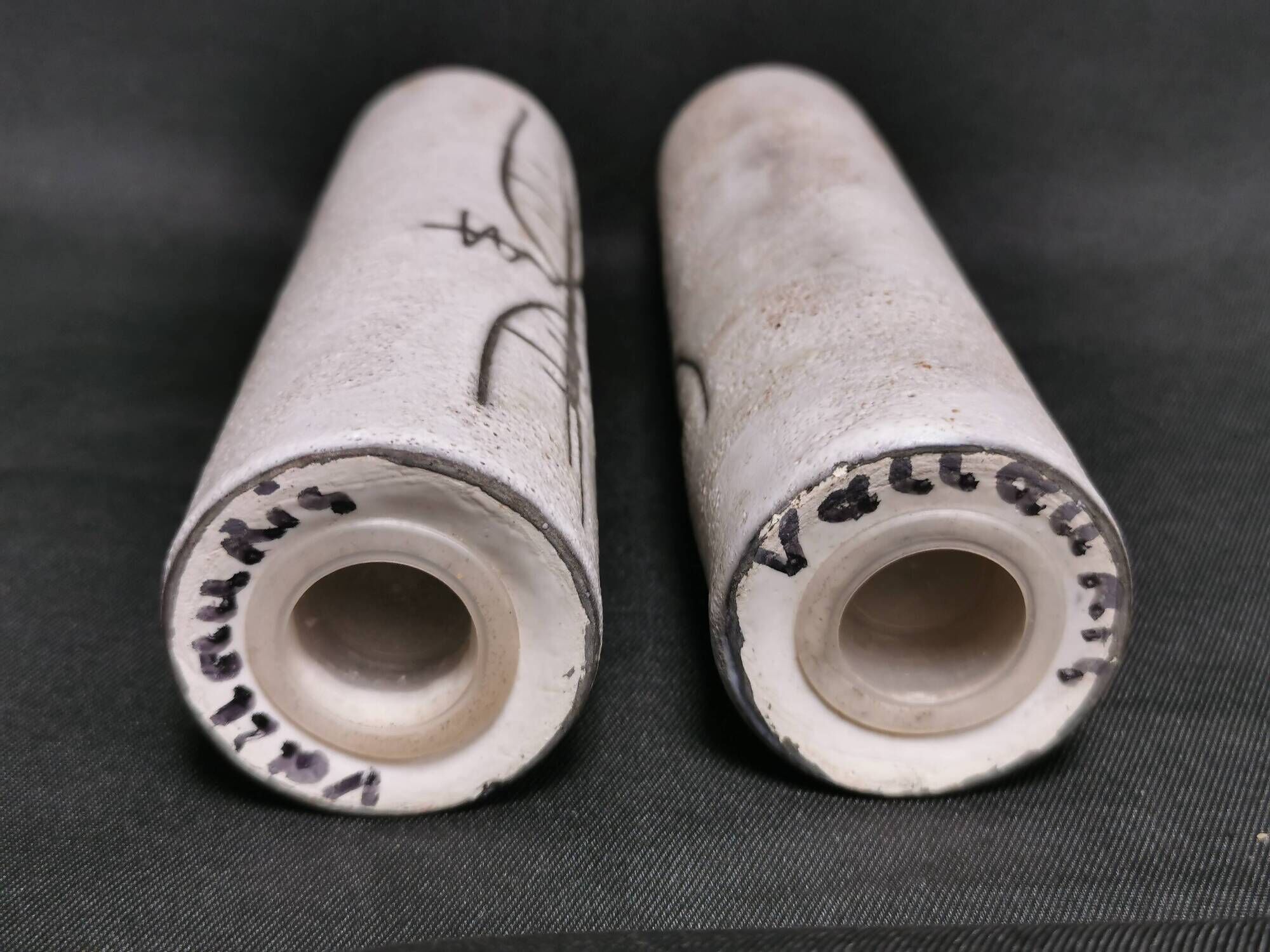 Salt and pepper shakers, vintage ceramic Galerie PALISSY Vallauris