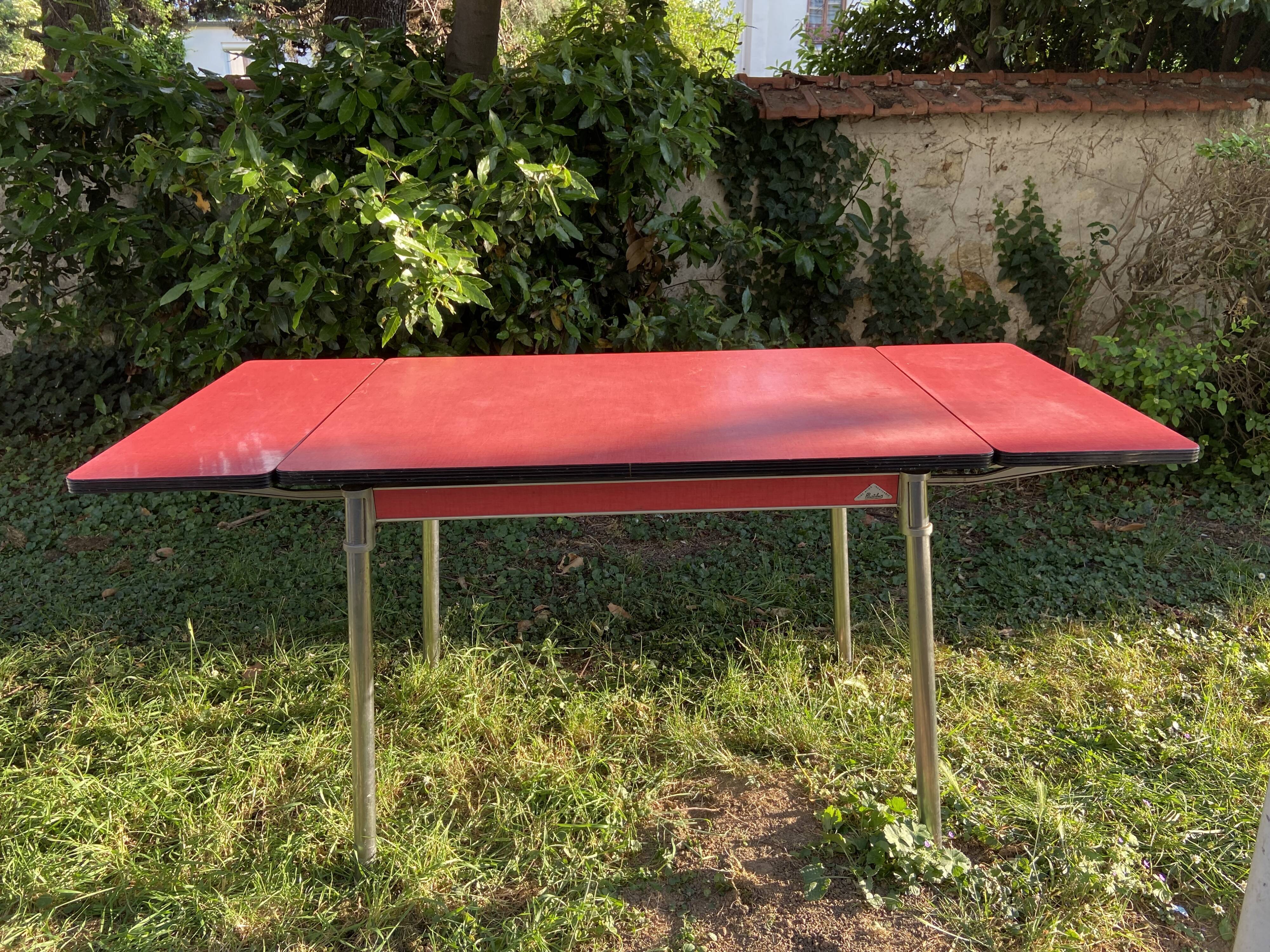 Vintage red formica table