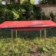 Vintage red formica table