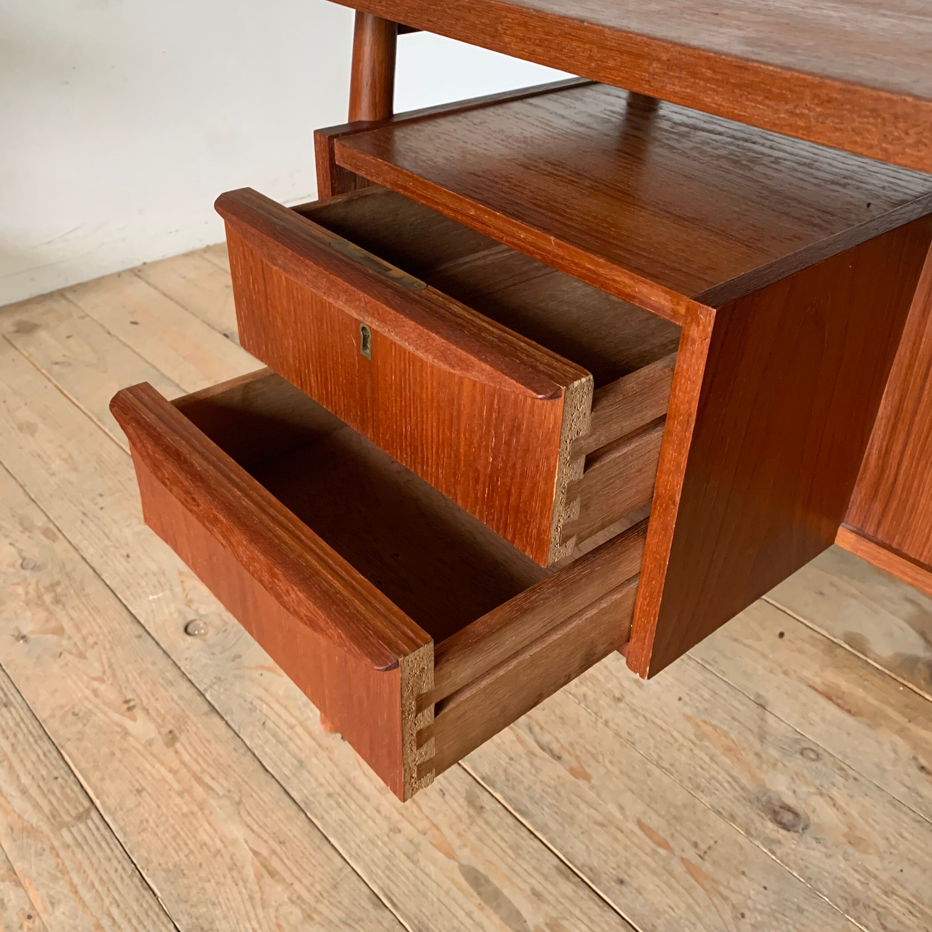 Vintage Scandinavian teak desk Gunnar Nielsen Tibergaard
