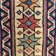 Antique Caucasian rug 215x126 cm Lesghi Star tribal Kazak rug large 2522