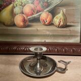Silver metal thumb candle holder