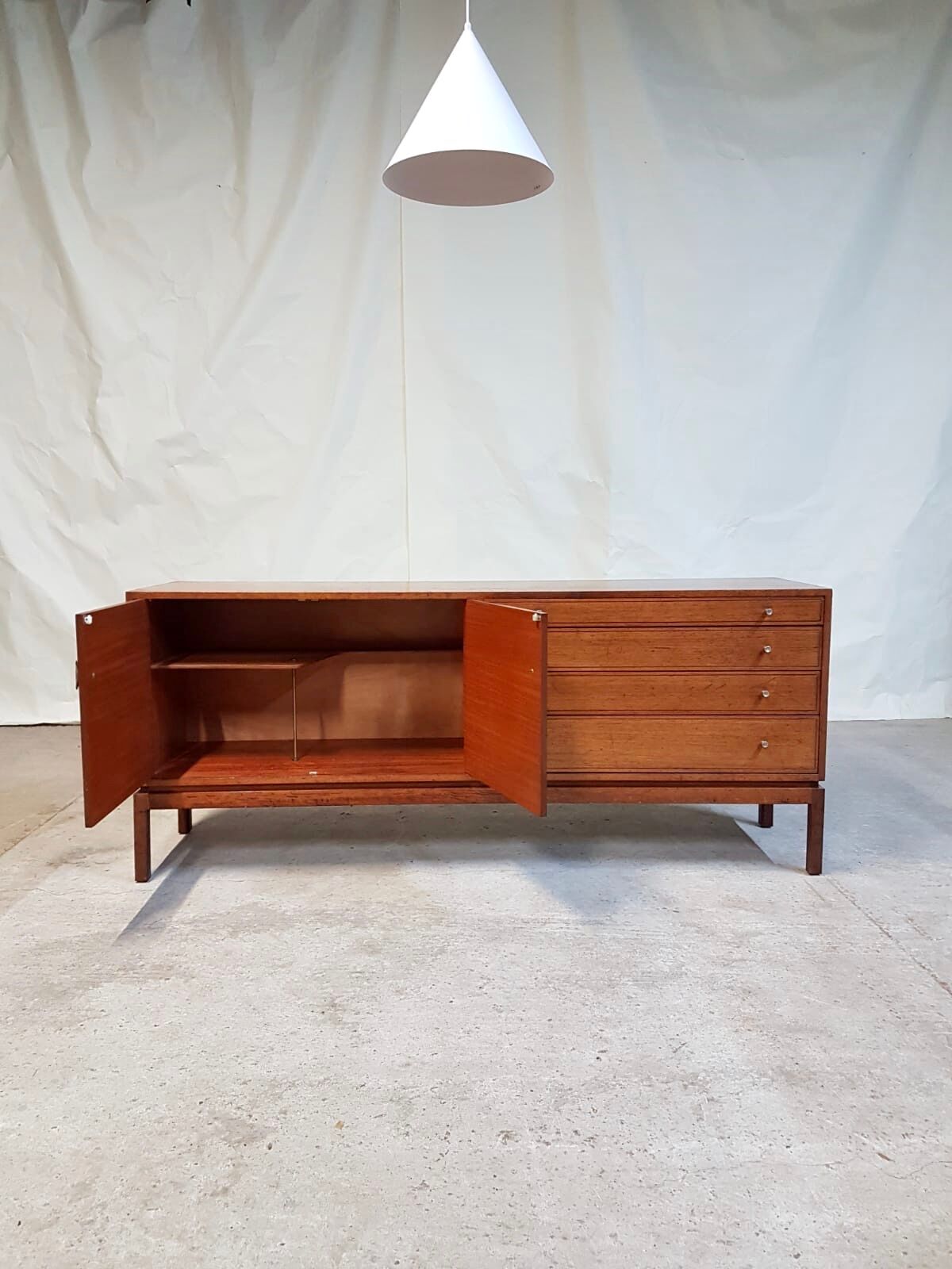 Vtg Mid Century 60s Tola Teak Sideboard Danish Italian Design Retro