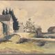 Old painting, rural landscape signed and dated.
