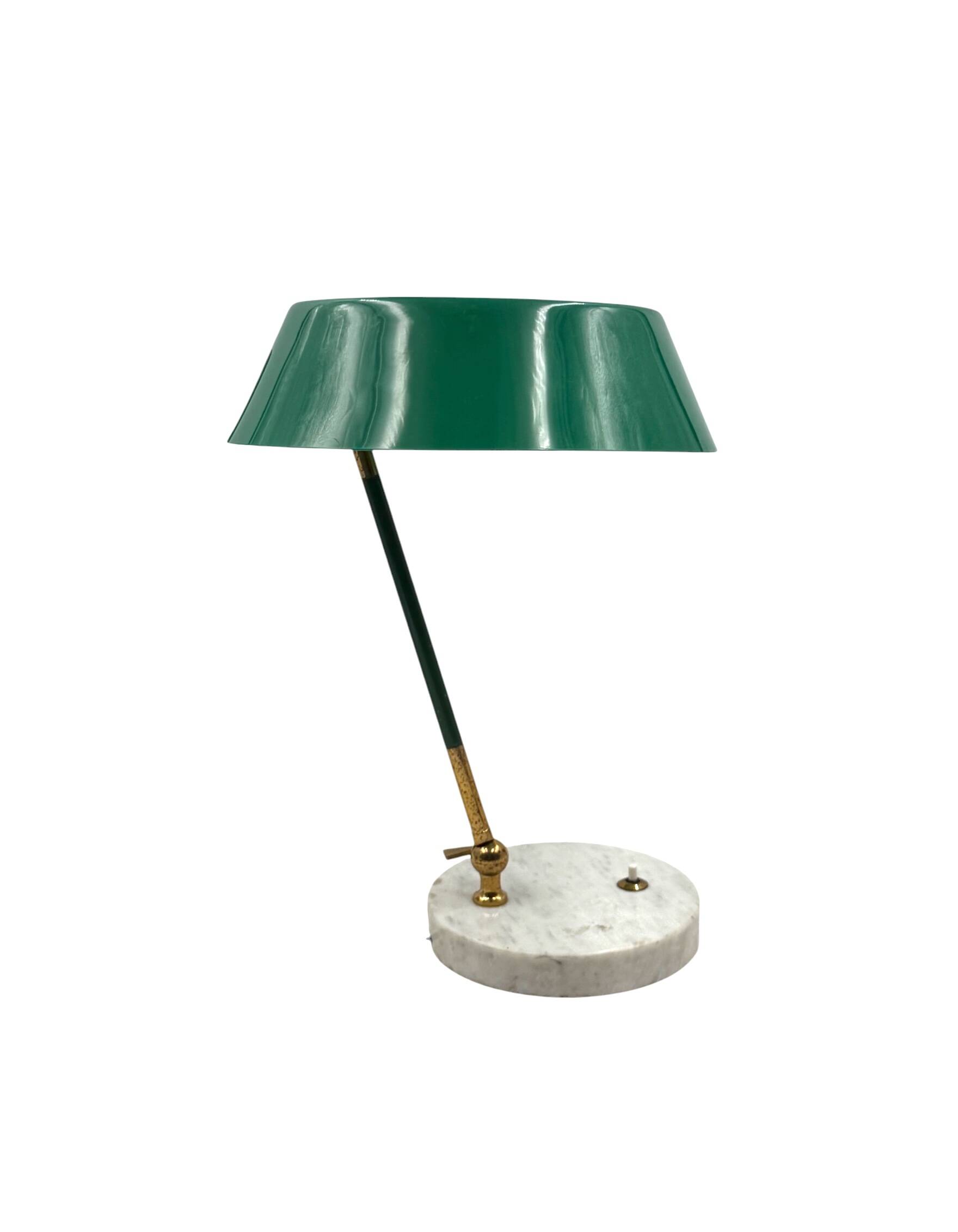 Mid-century green table lamp, Stilux Milano Italy, 1960s
