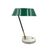 Mid-century green table lamp, Stilux Milano Italy, 1960s