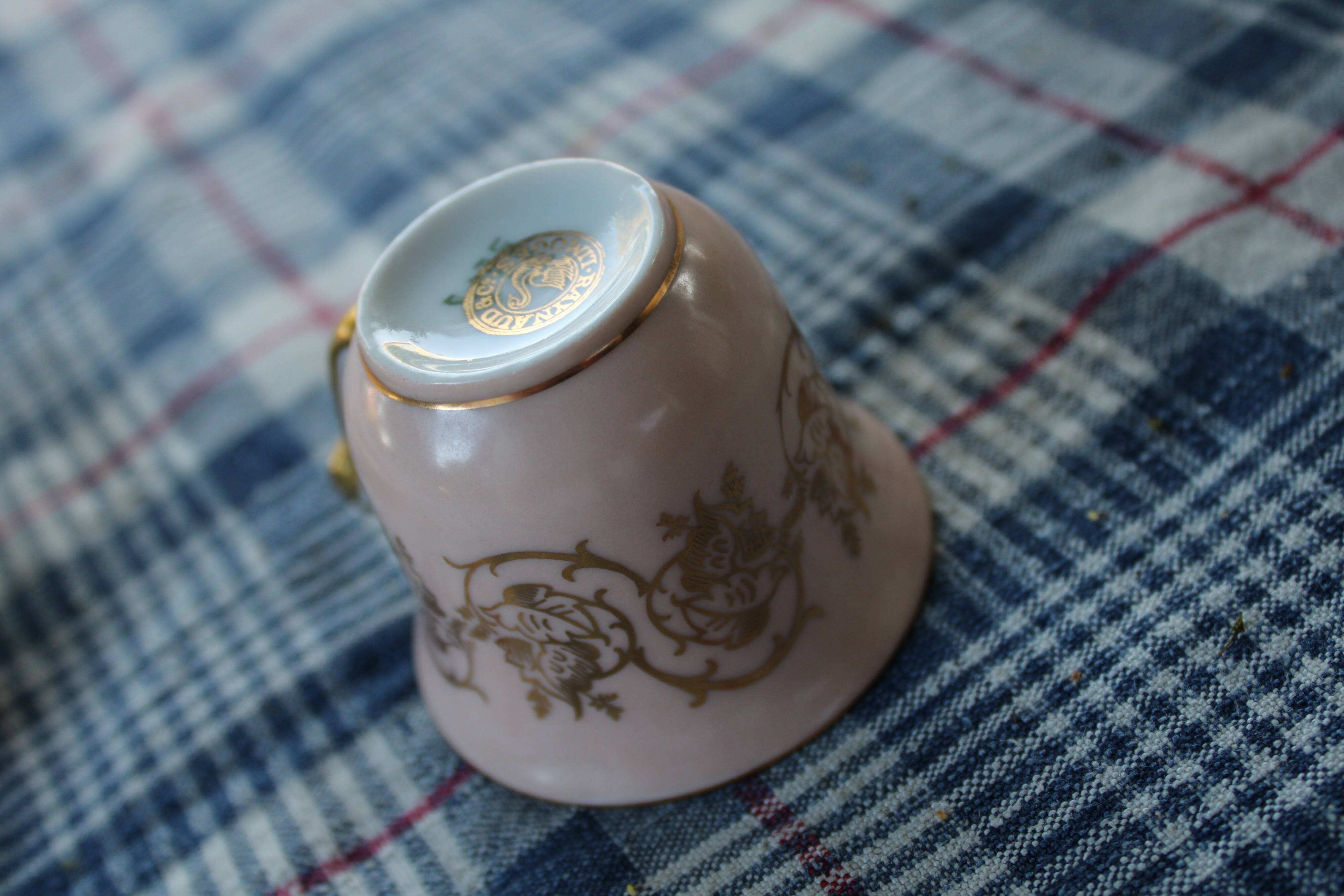 Coffee cup and saucer porcelain Raynaud