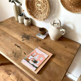 Antique walnut table for 4 people.