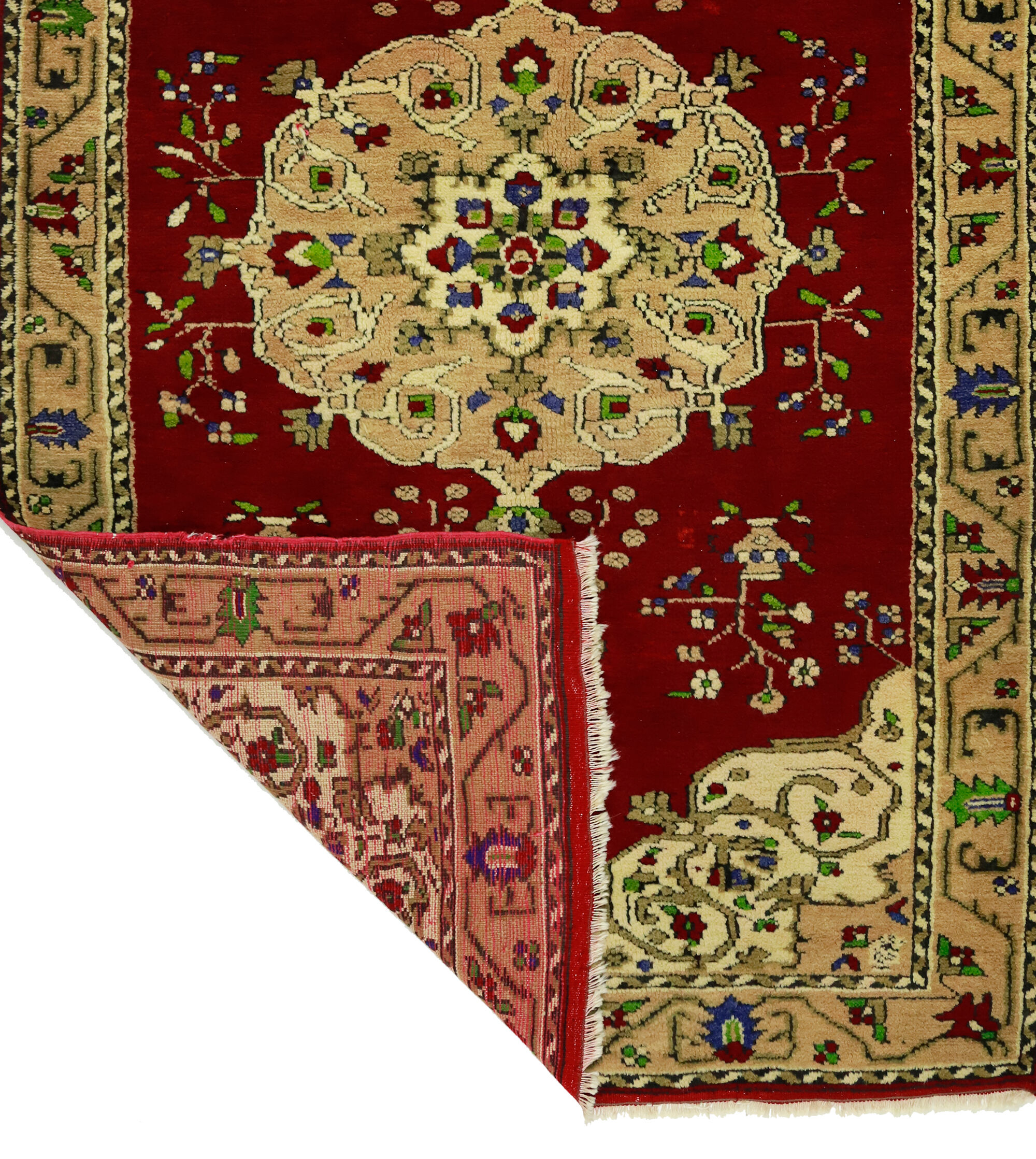 Anatolian handmade vintage rug 244 cm x 145 cm