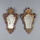 Small antique mirrors in carved and gilded wood, Italy, 20th century.
