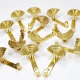 13 Postmodern Brass Wall Hooks by Ettore Sottsass, 1985, Valli & Valli Italy