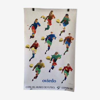 Affiche coupe du monde 1982 Oviedo par Bury