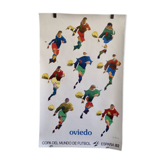 Affiche coupe du monde 1982 Oviedo par Bury