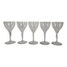 5 crystal water glasses from Saint-Louis Bristol model