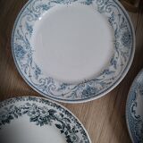Quartet flat blue plates dessert 39