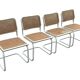Lot de 4 chaises Cesca modèle b32 par Marcel Breuer Design