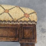 Louis XVI period wooden and velvet ottoman