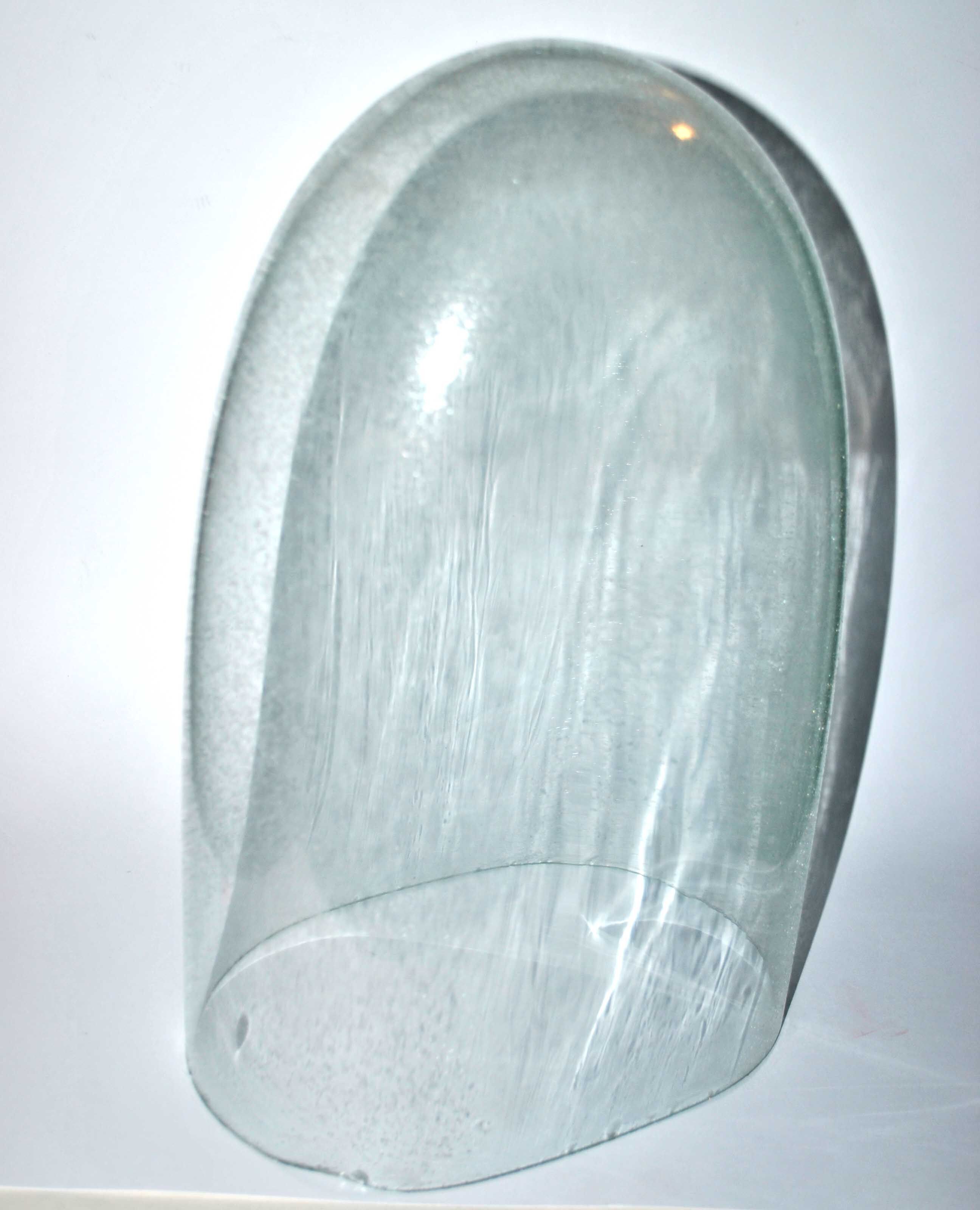 Old globe in blown glass - large oval bell - cabinet of curiosity 36cm