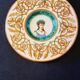 Italian faience plate with a female portrait decoration, Renaissance style.