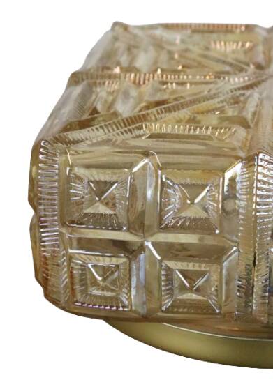 NOS New Old Stock vintage glass ceiling light
