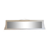 White art-deco mirror 134x32cm