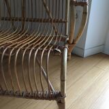 Rattan bench 1970