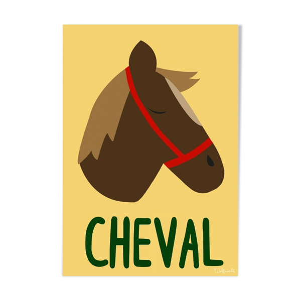 Affiche kids Cheval - A3 — Beyit