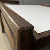 Ensemble de tables basses belges en wengé par Beaufort, années 1960.