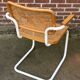 Chair Cesca model with armrests B64 in white metal and wood