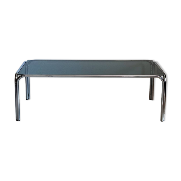 Table basse en chrome vintage des années 1970