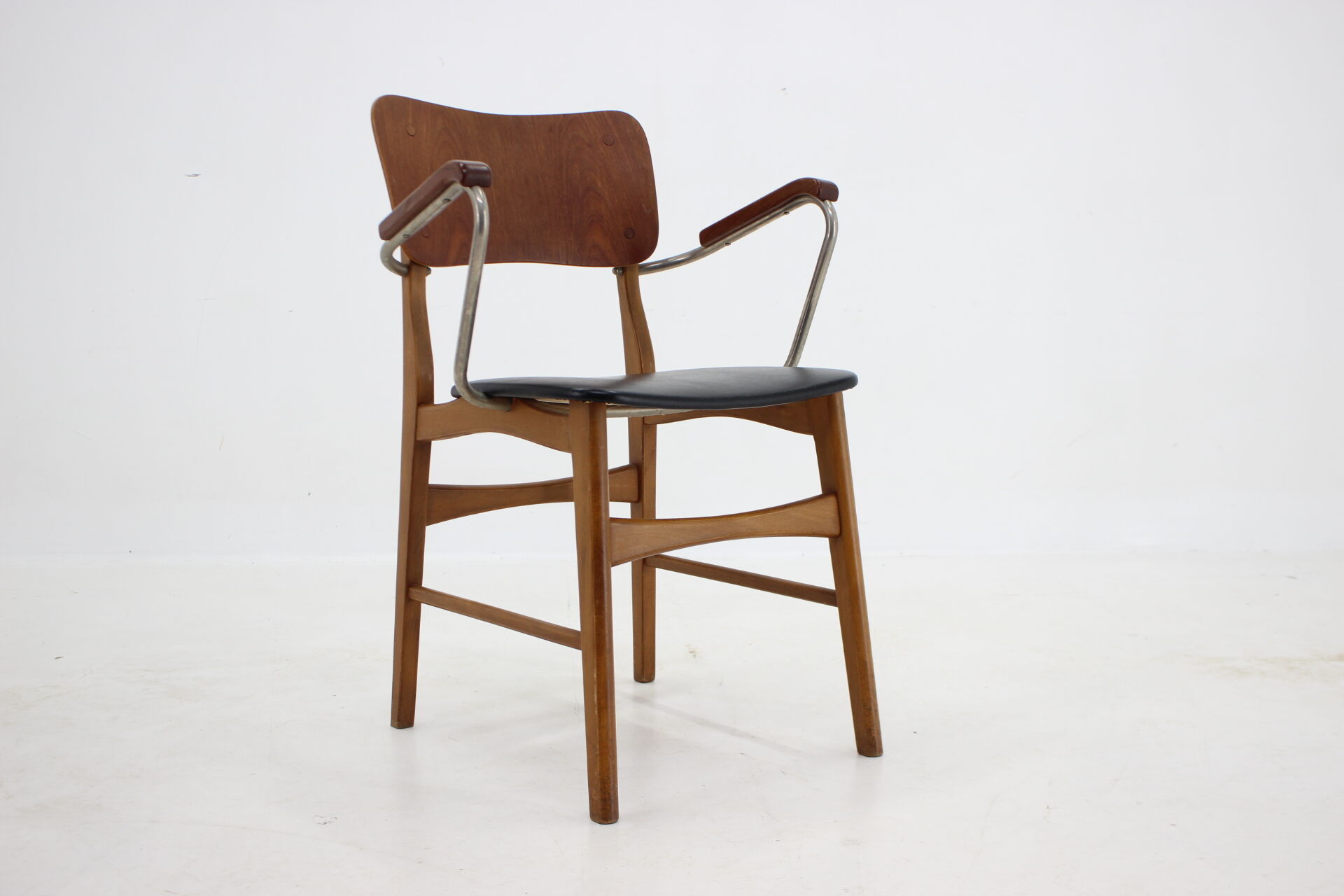 1960s Danish Teak and Beech Armchair