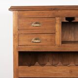 Vintage bar cabinet, bottle rack, with drawers