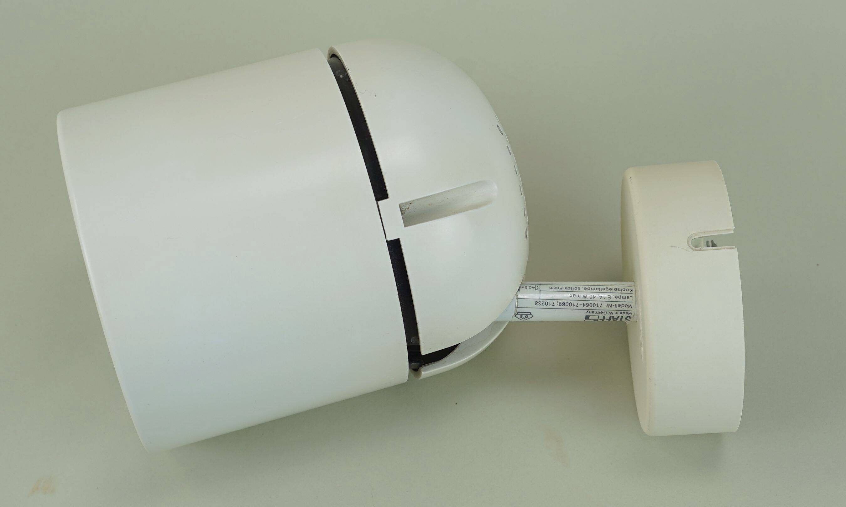 1/6 - adjustable WALL LAMP sconce staff duo spotlight, white, 1970s