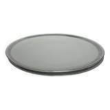 Set of 2 round white porcelain dishes