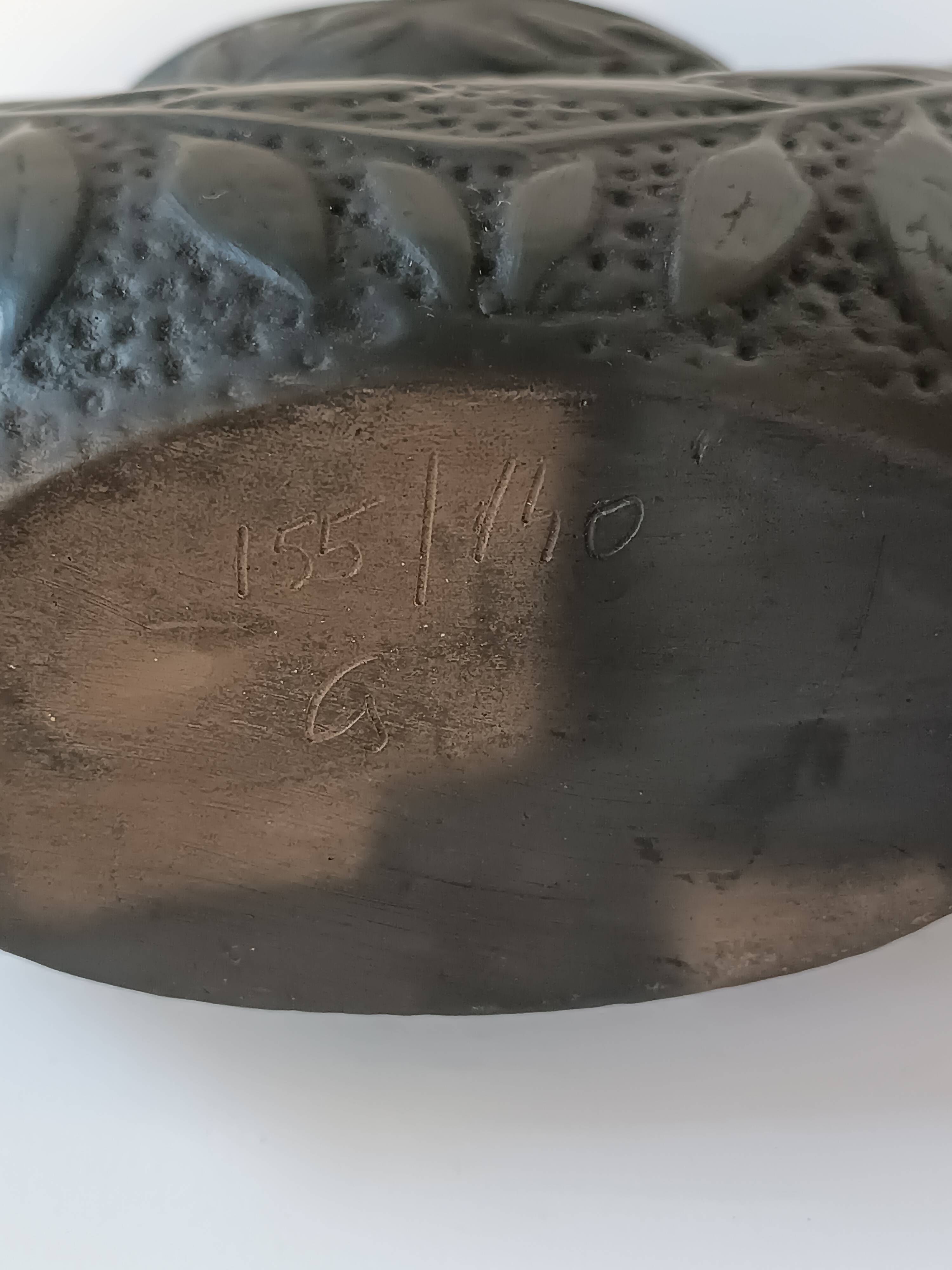 Zoomorphic vase with double birds in black clay from Marginea, Romania.