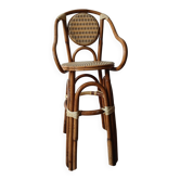 Chaise haute en rotin pour enfant