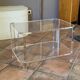 Table basse david lange. 1970. plexiglass. 60x40.