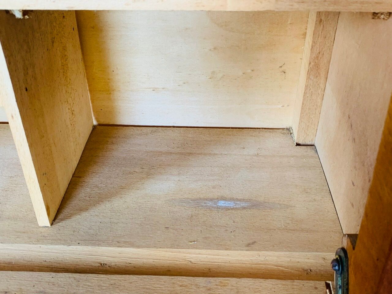 Vintage secretary on feet compass Scandinavian style, circa 50's