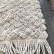 Vintage Off White Diamond Shapes Cotton Rug Scandinavian Midcentury Berber Style
