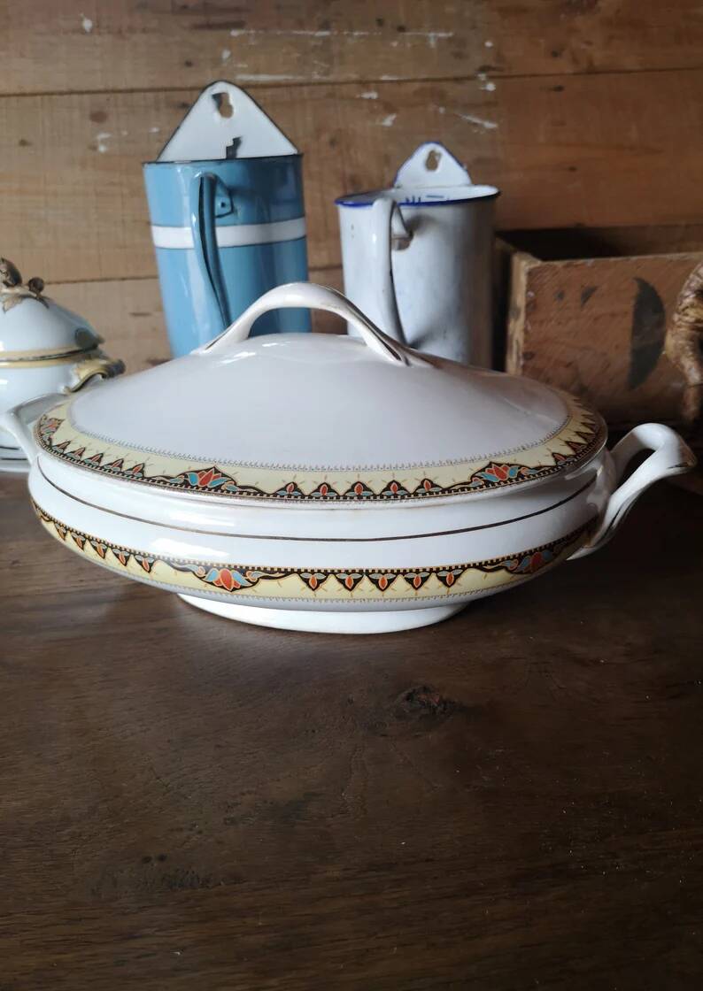 Vintage Earthenware Soup Tureen